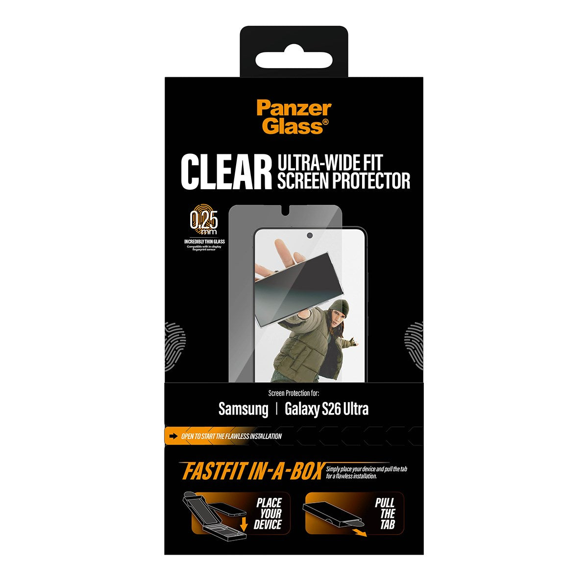 PanzerGlass® Screen Protector Samsung Galaxy S26 Ultra | Ultra-Wide Fit w. FASTFIT IN-A-BOX