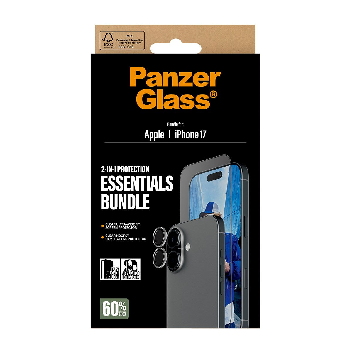 PanzerGlass® 2-in-1 Essentials Bundle iPhone 17