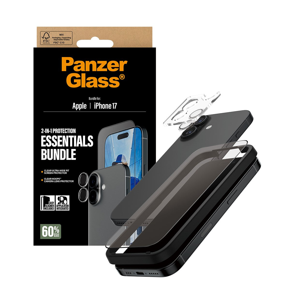 PanzerGlass® 2-in-1 Essentials Bundle iPhone 17
