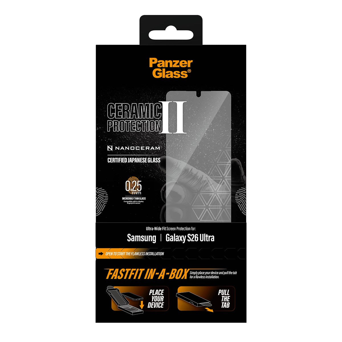PanzerGlass® Ceramic Screen Protector Samsung Galaxy S26 Ultra | Ultra-Wide Fit w. FASTFIT IN-A-BOX