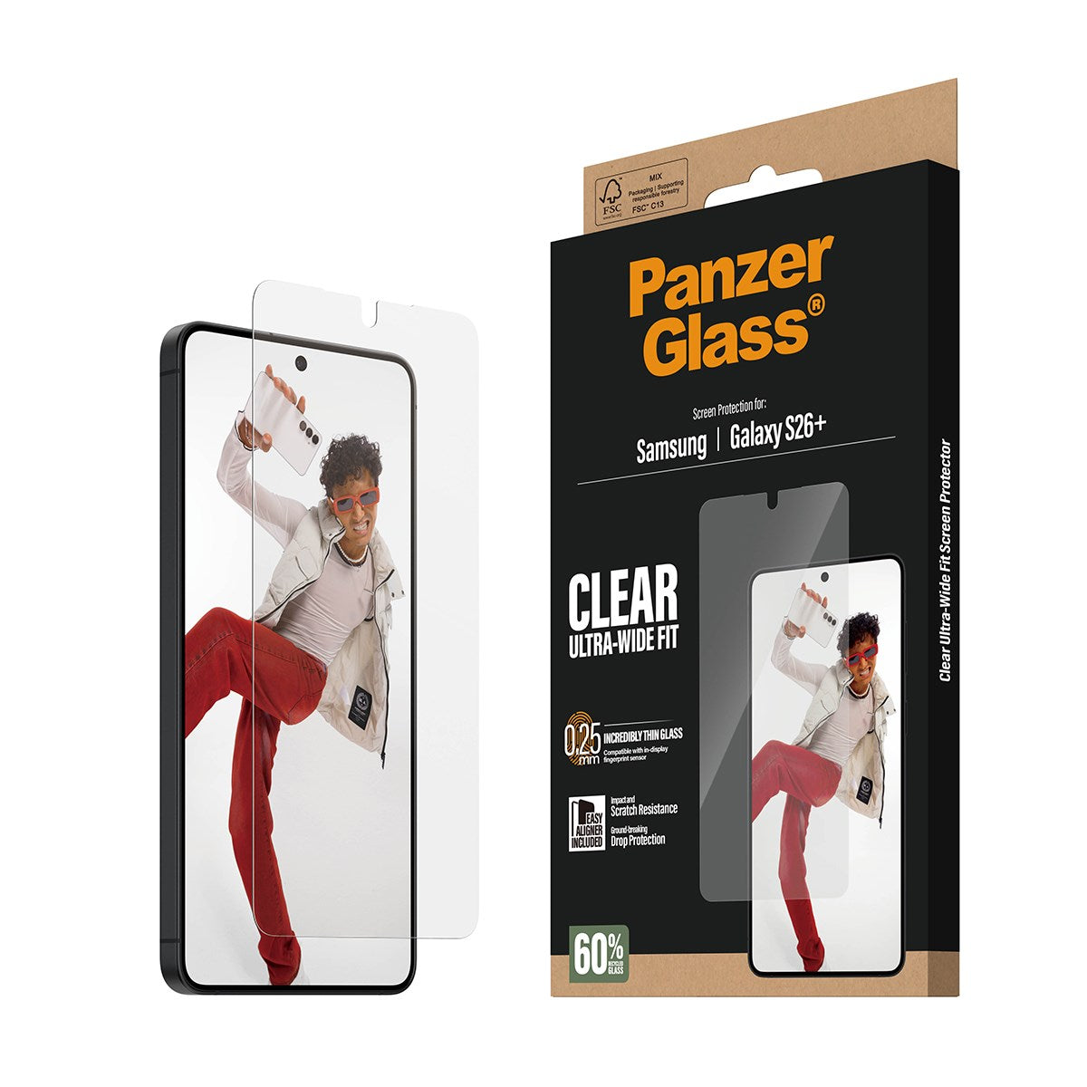 PanzerGlass® Screen Protector Samsung Galaxy S26+ | Ultra-Wide Fit w. EasyAligner
