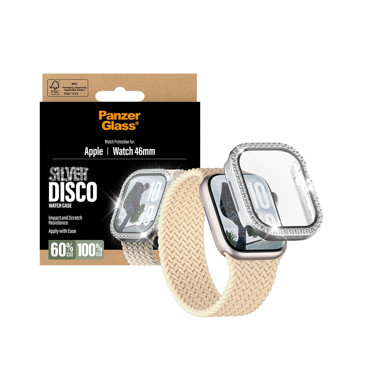 PanzerGlass® Screen Protector Full body Disco Silver Series 11 | 10 | 46mm