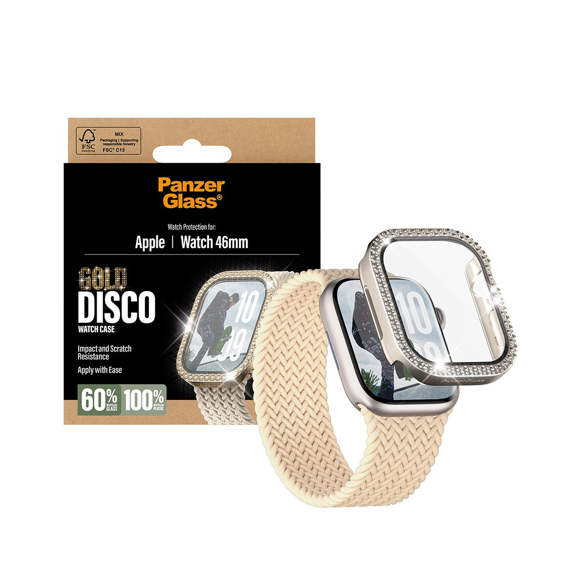 PanzerGlass® Screen Protector Full body Disco Gold Series 11 | 10 | 46mm