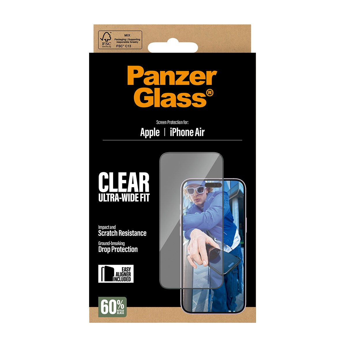 PanzerGlass® Screen Protector iPhone Air | Ultra-Wide Fit w. EasyAligner