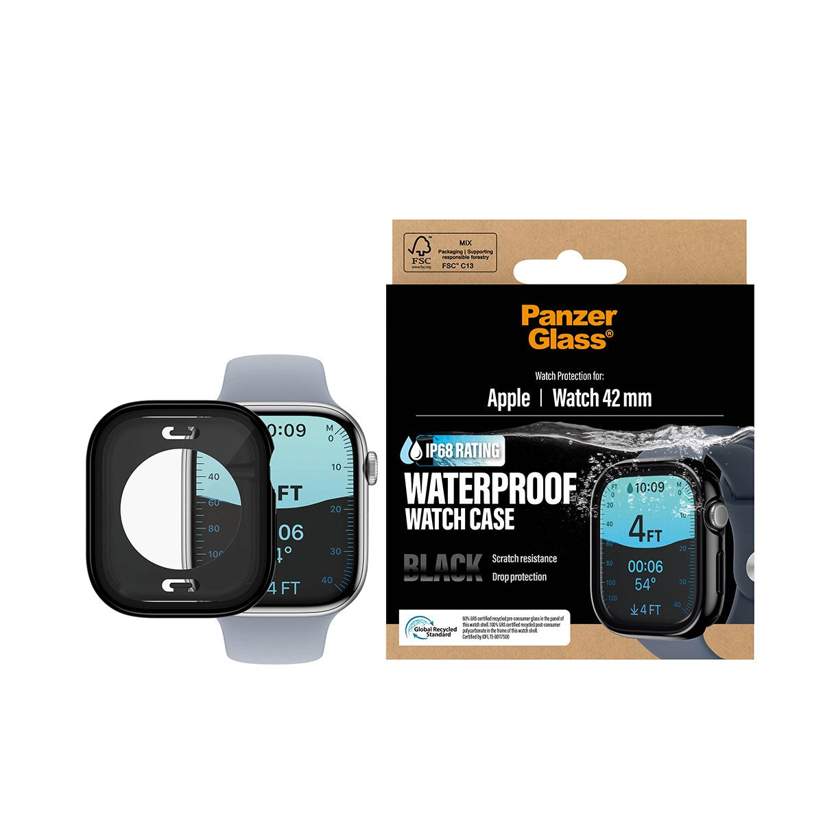PanzerGlass® Waterproof Full Body Case Black Apple Watch Series 11 | 10 | 42mm