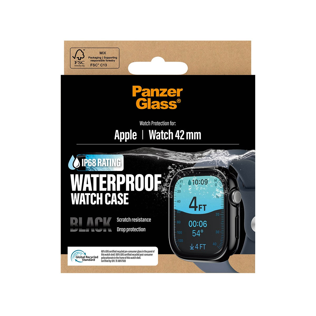 PanzerGlass® Waterproof Full Body Case Black Apple Watch Series 11 | 10 | 42mm