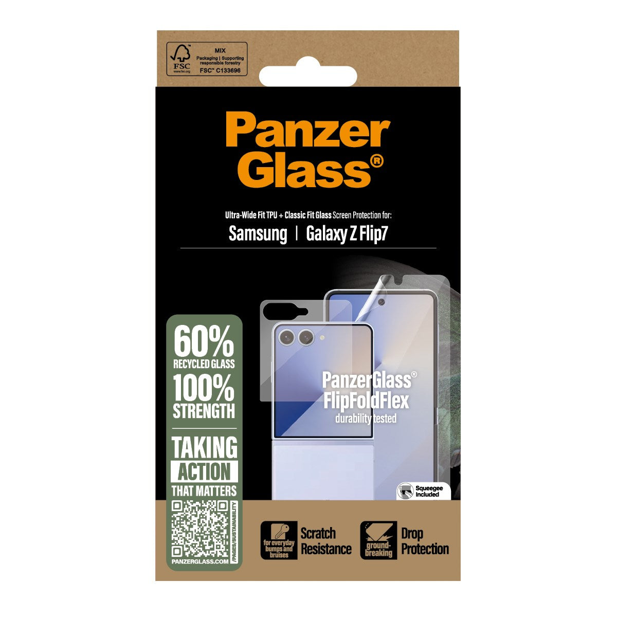 PanzerGlass® Screen Protector Samsung Galaxy Z Flip7 | Glass & Film