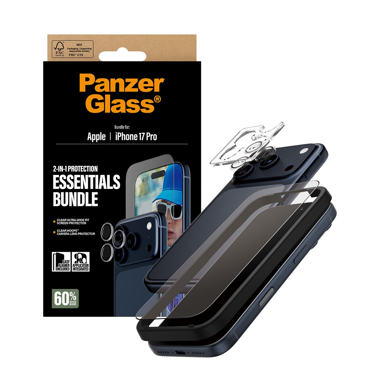PanzerGlass® 2-in-1 Essentials Bundle iPhone 17 Pro