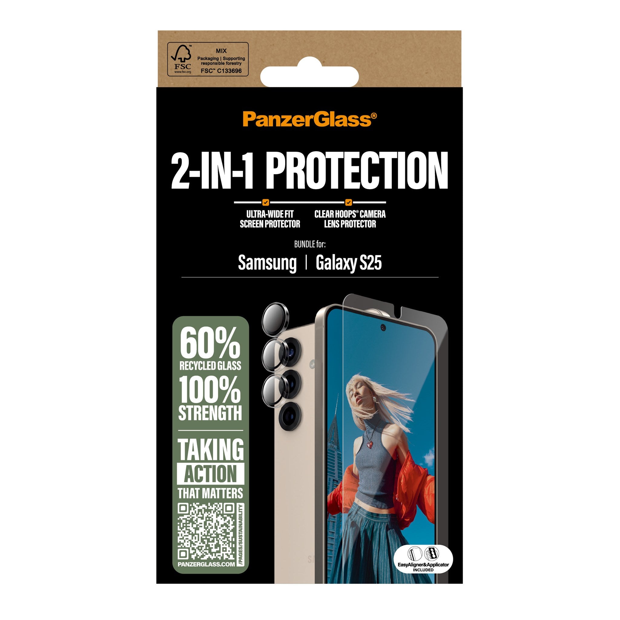PanzerGlass® 2-in-1 Protection Bundle Samsung Galaxy S25