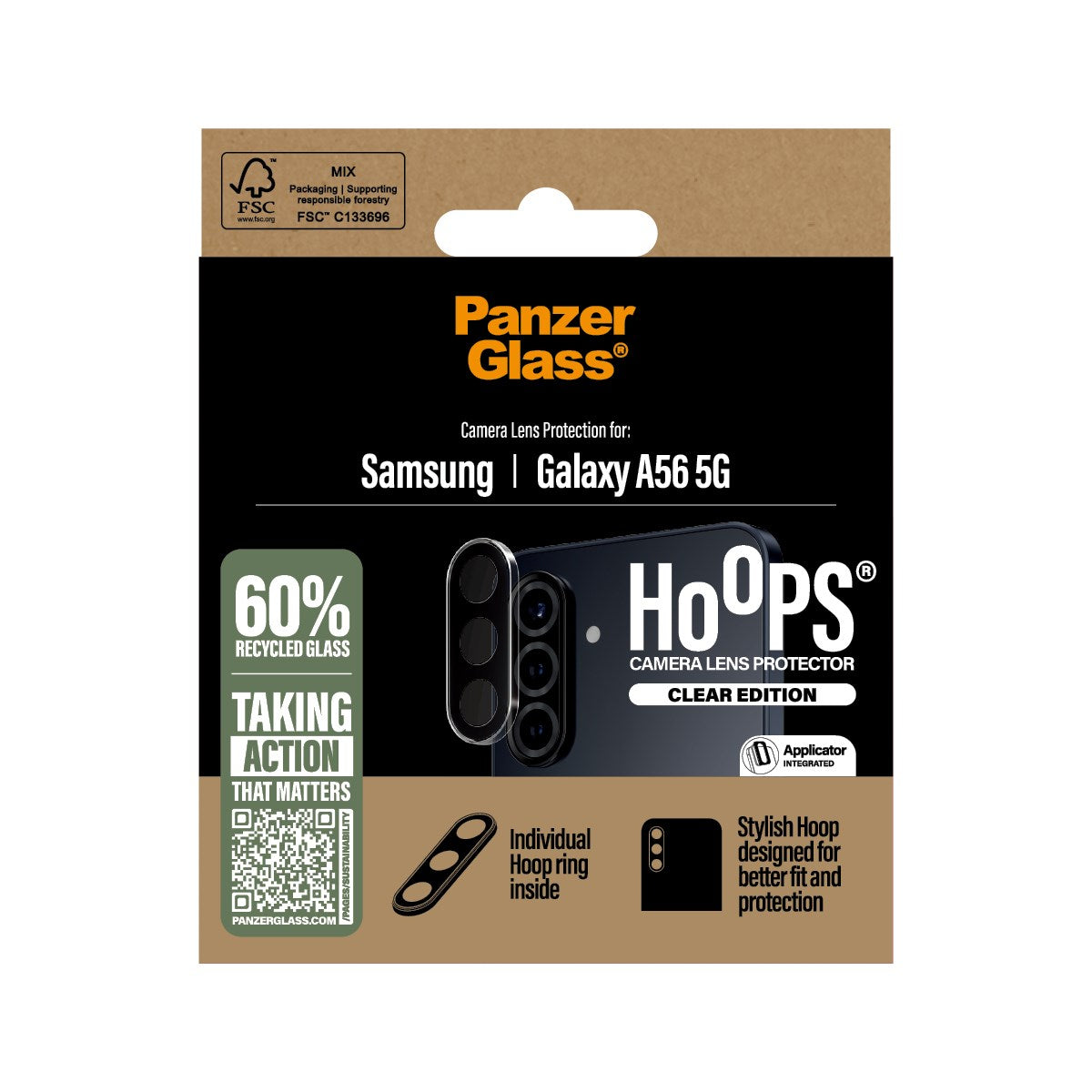 PanzerGlass® Hoops® Camera Lens Protector Transparent Samsung Galaxy A56 5G