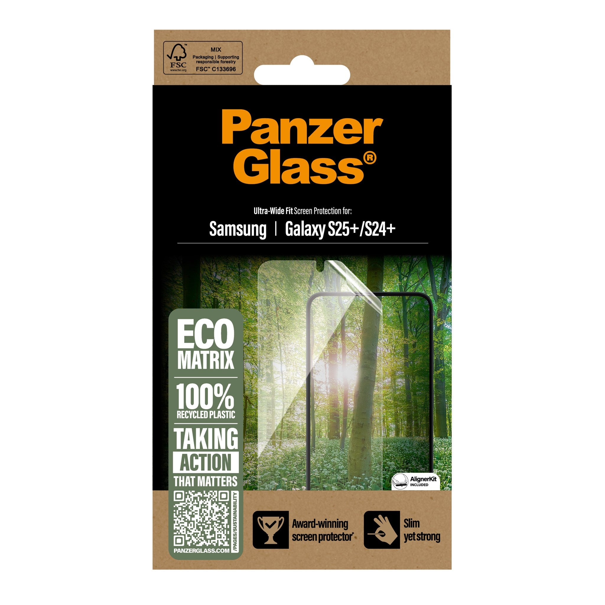 PanzerGlass® ECO MATRIX Screen Protector Samsung Galaxy S25+ | S24+ | Ultra-Wide Fit