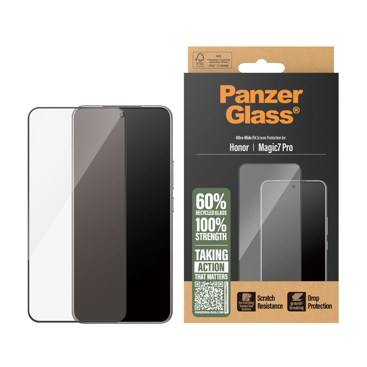PanzerGlass® Screen Protector Honor Magic7 Pro | Ultra-Wide Fit