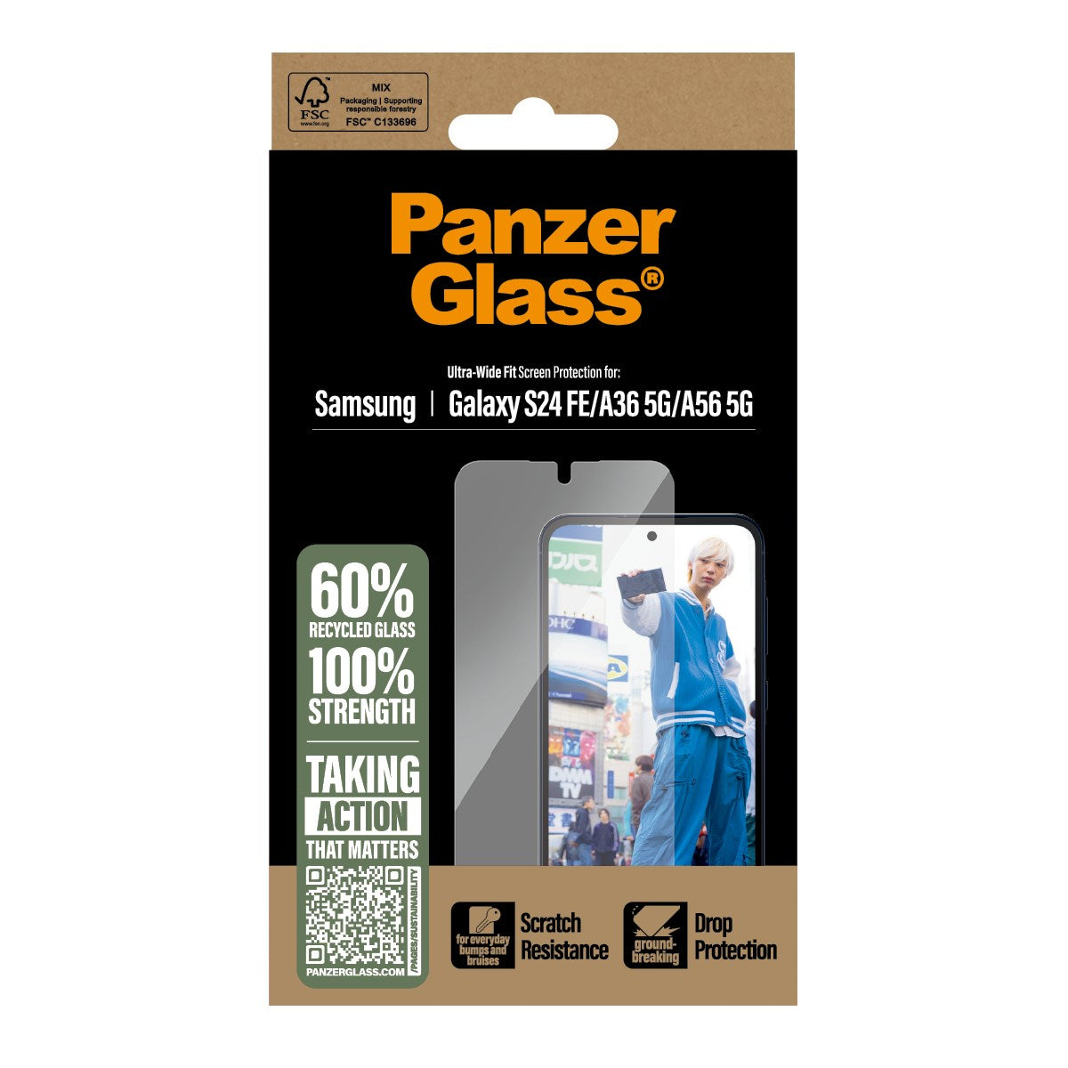 PanzerGlass® Screen Protector Samsung Galaxy S24 FE | A36 5G | A56 5G | Ultra-Wide Fit