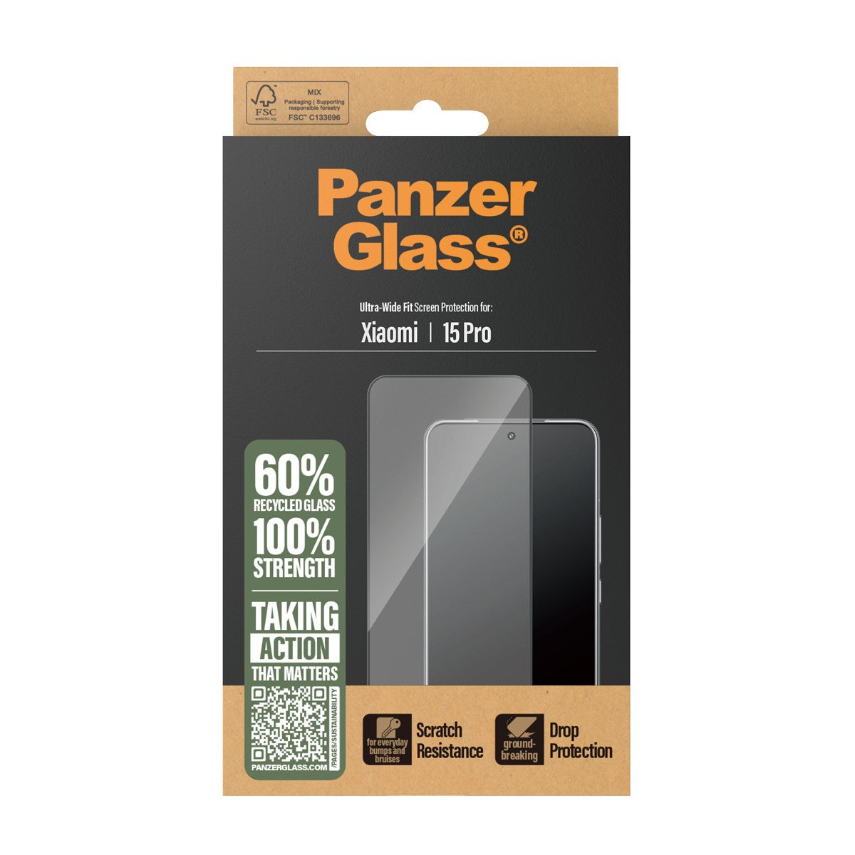PanzerGlass® Screen Protector Xiaomi 15 Pro | Ultra-Wide Fit