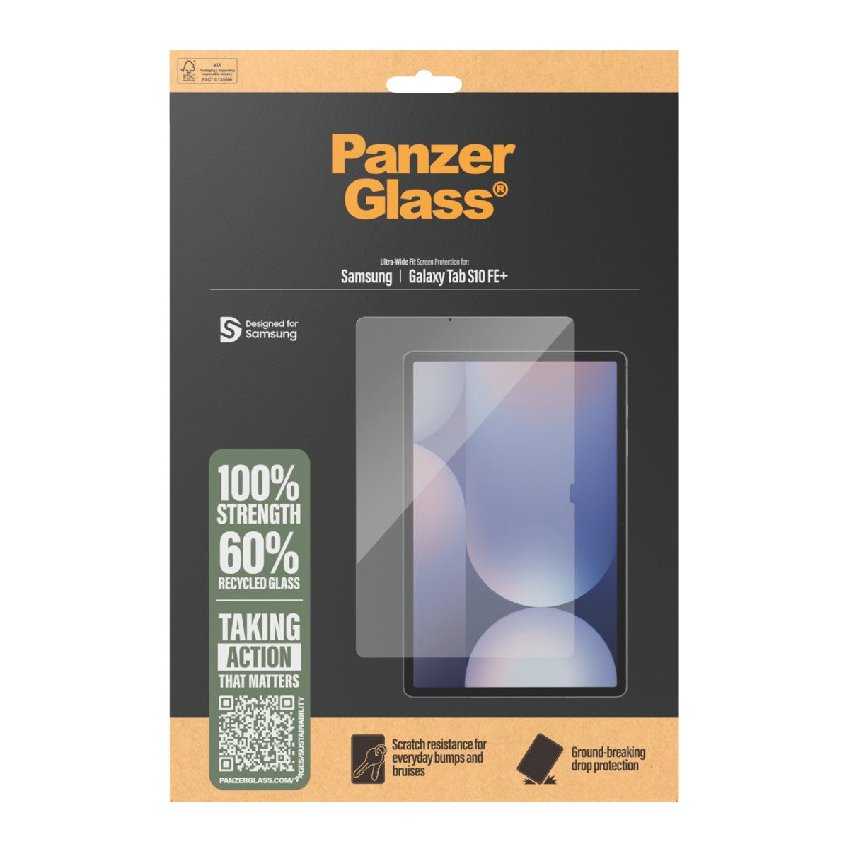 PanzerGlass® Screen Protector Samsung Galaxy Tab S10 FE+ | Ultra-Wide Fit
