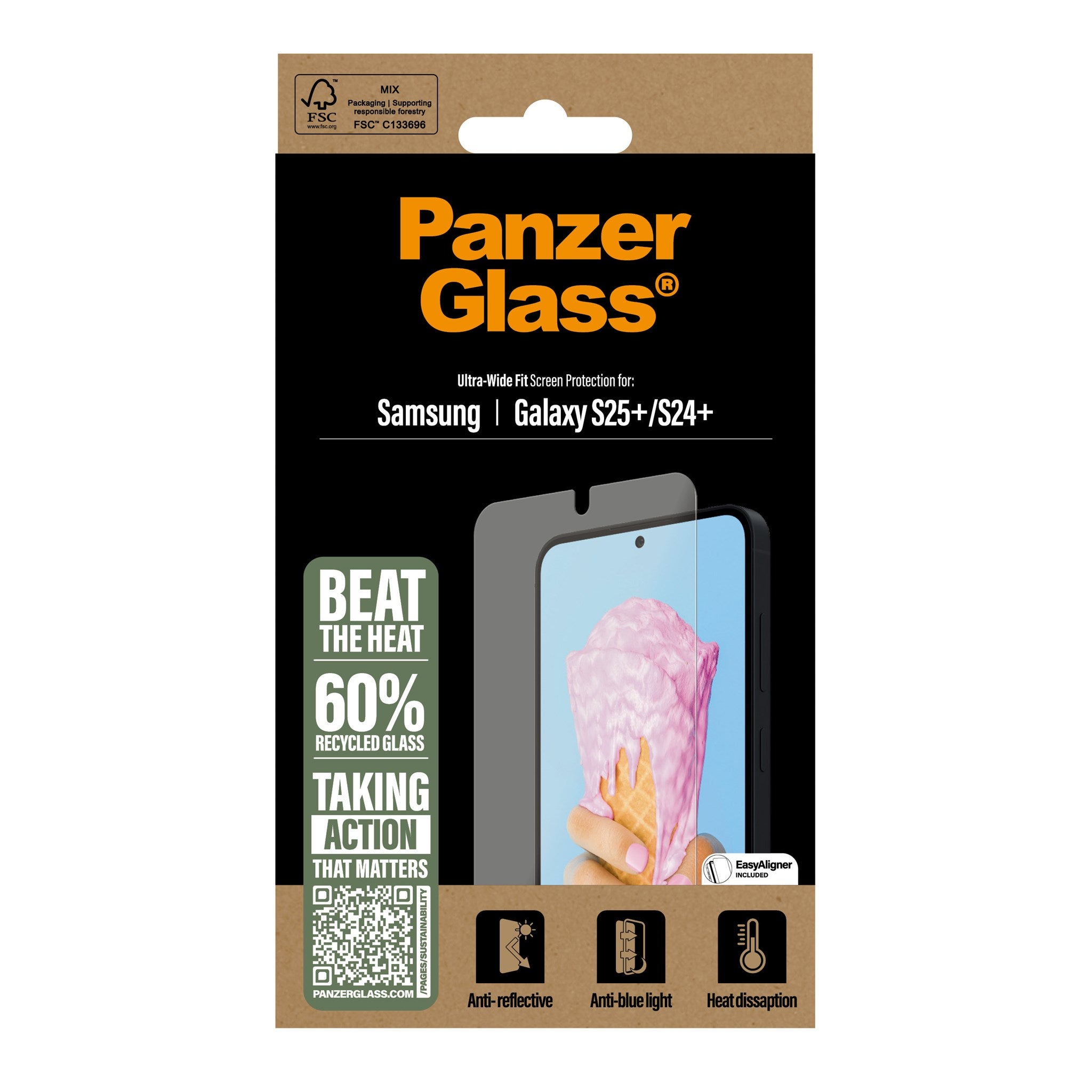 PanzerGlass® All-in-One Screen Protector Samsung Galaxy S25+ | S24+ | Ultra Wide Fit