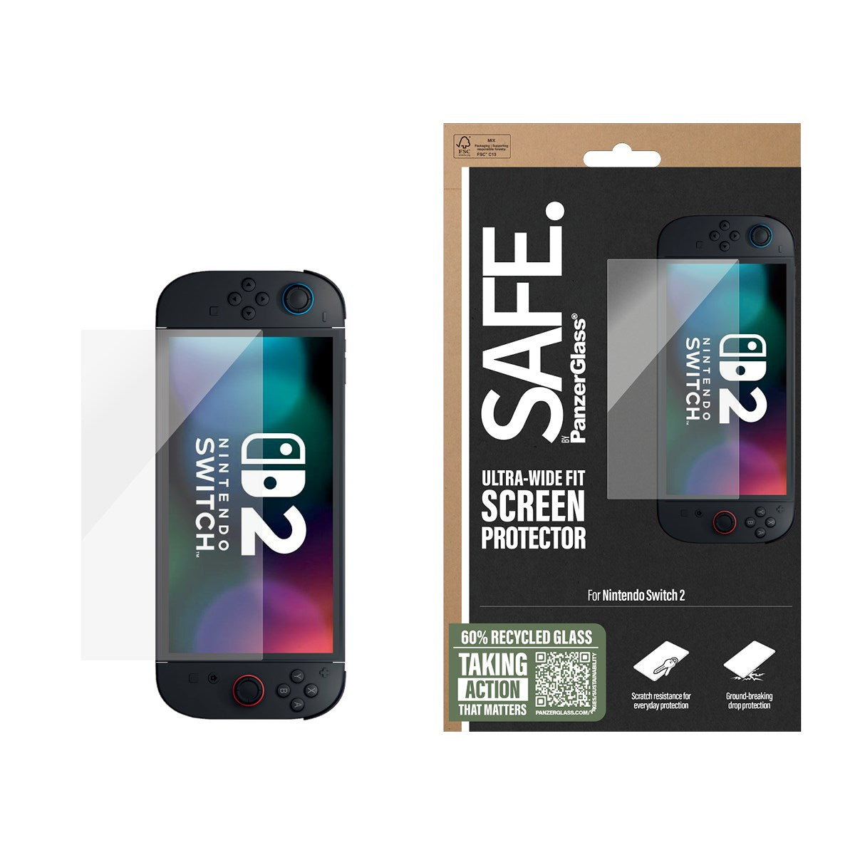 SAFE. by PanzerGlass® Screen Protector Nintendo Switch 2 | Ultra-Wide Fit