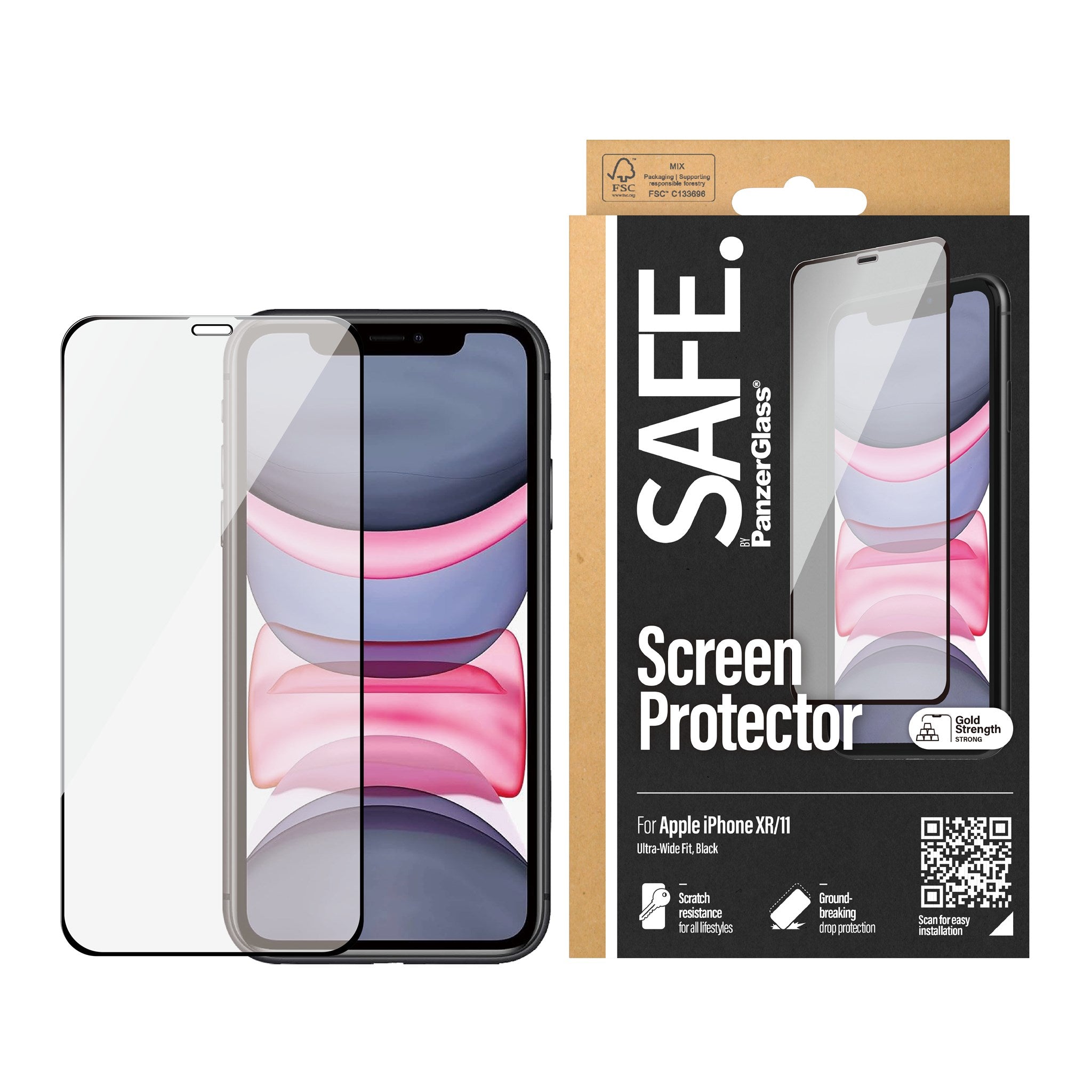by PanzerGlass® Screen Protector iPhone 11 XR Edge-to-Edge
