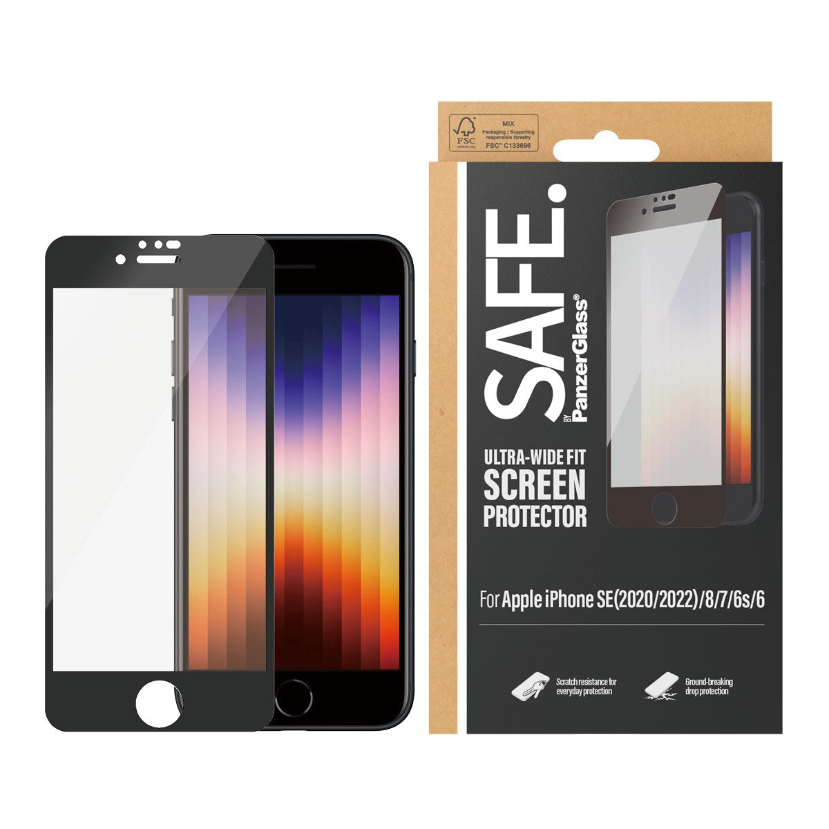 by PanzerGlass® Screen Protector iPhone 6s SE (2020/2022) Edge-to-Edge