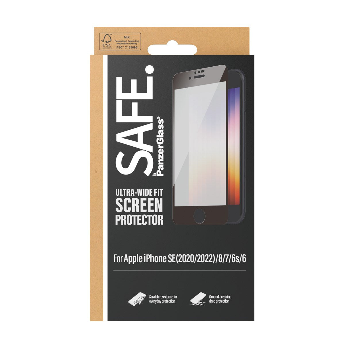 SAFE. by PanzerGlass® Screen Protector iPhone 8 | 7  | 6 | 6s | SE (2020/2022) | Edge-to-Edge