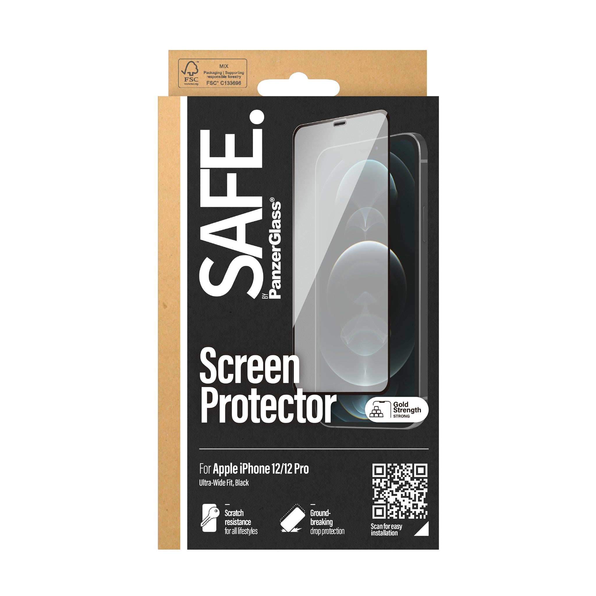 SAFE. by PanzerGlass® Screen Protector iPhone 12 | 12 Pro | Edge-to-Edge