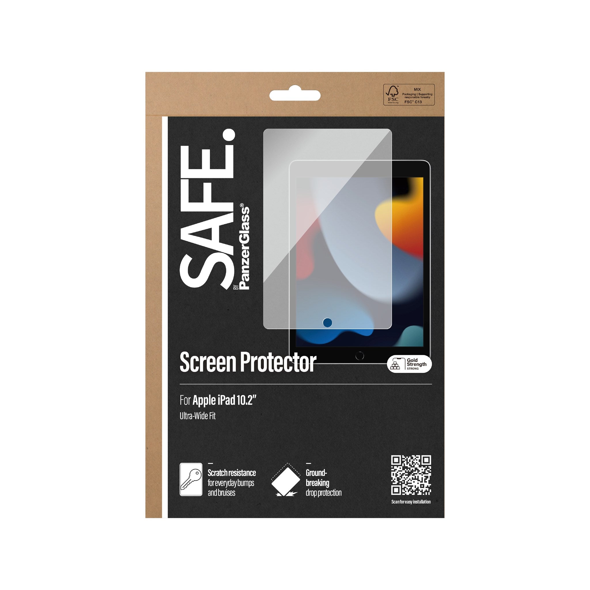 SAFE. by PanzerGlass® Screen Protector iPad 10.2'' (2019-2021) | Ultra-Wide Fit