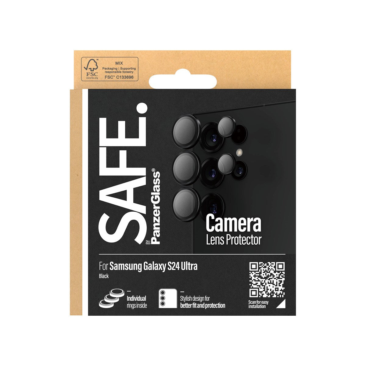 SAFE. by PanzerGlass® Camera Lens Protector Black Samsung Galaxy S24 Ultra