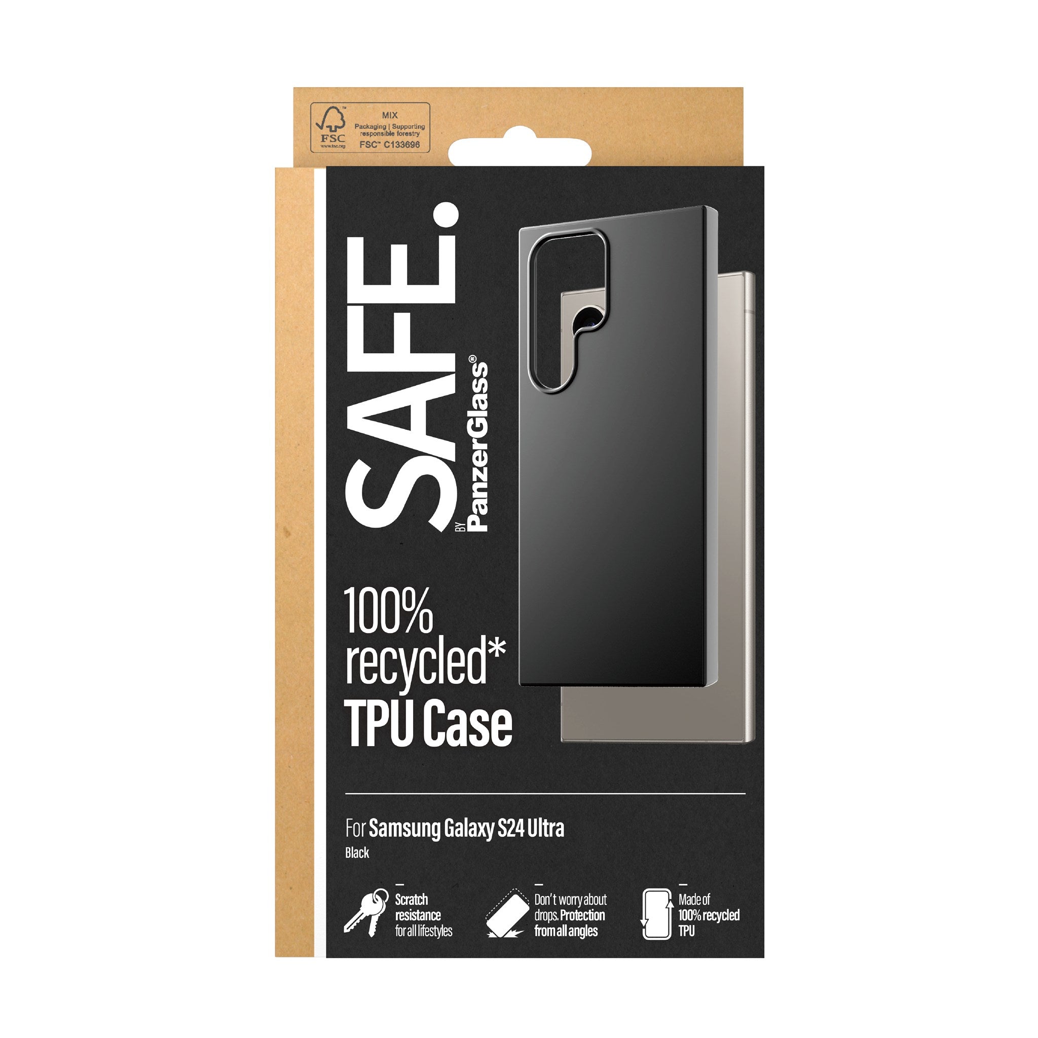 SAFE. by PanzerGlass® TPU Case Samsung Galaxy S24 Ultra | Black