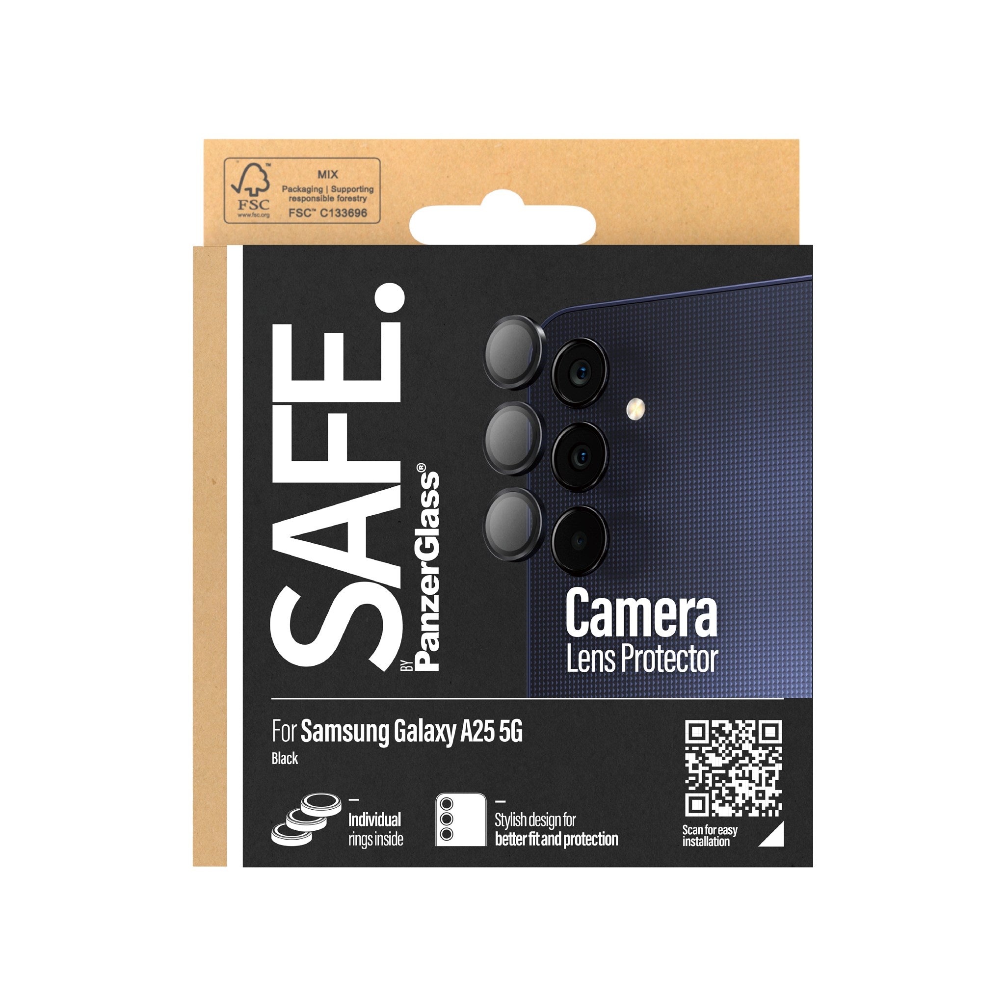 SAFE. by PanzerGlass® Camera Lens Protector Black Samsung Galaxy A25 5G