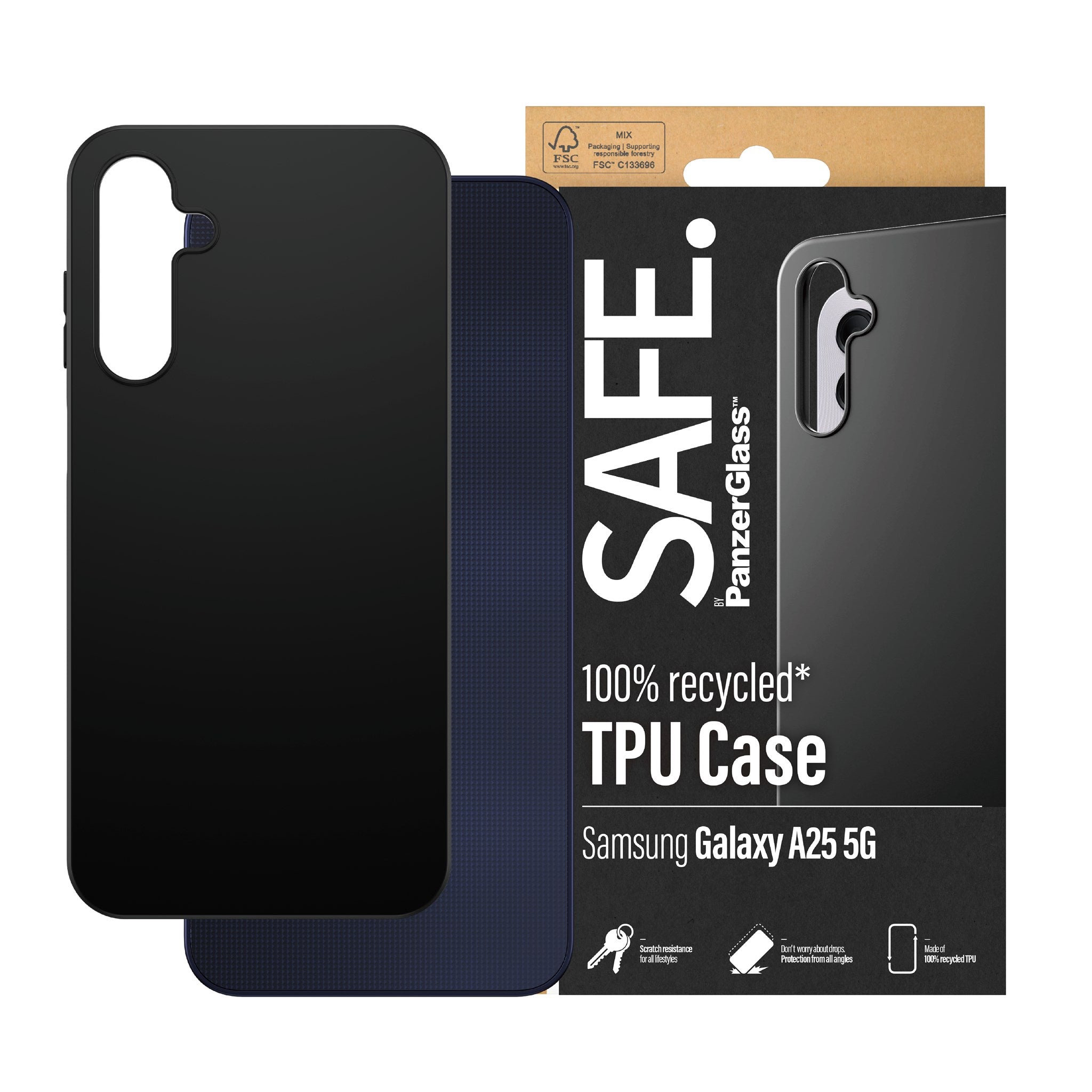 SAFE. by PanzerGlass® TPU Case Samsung Galaxy A25 5G | Black