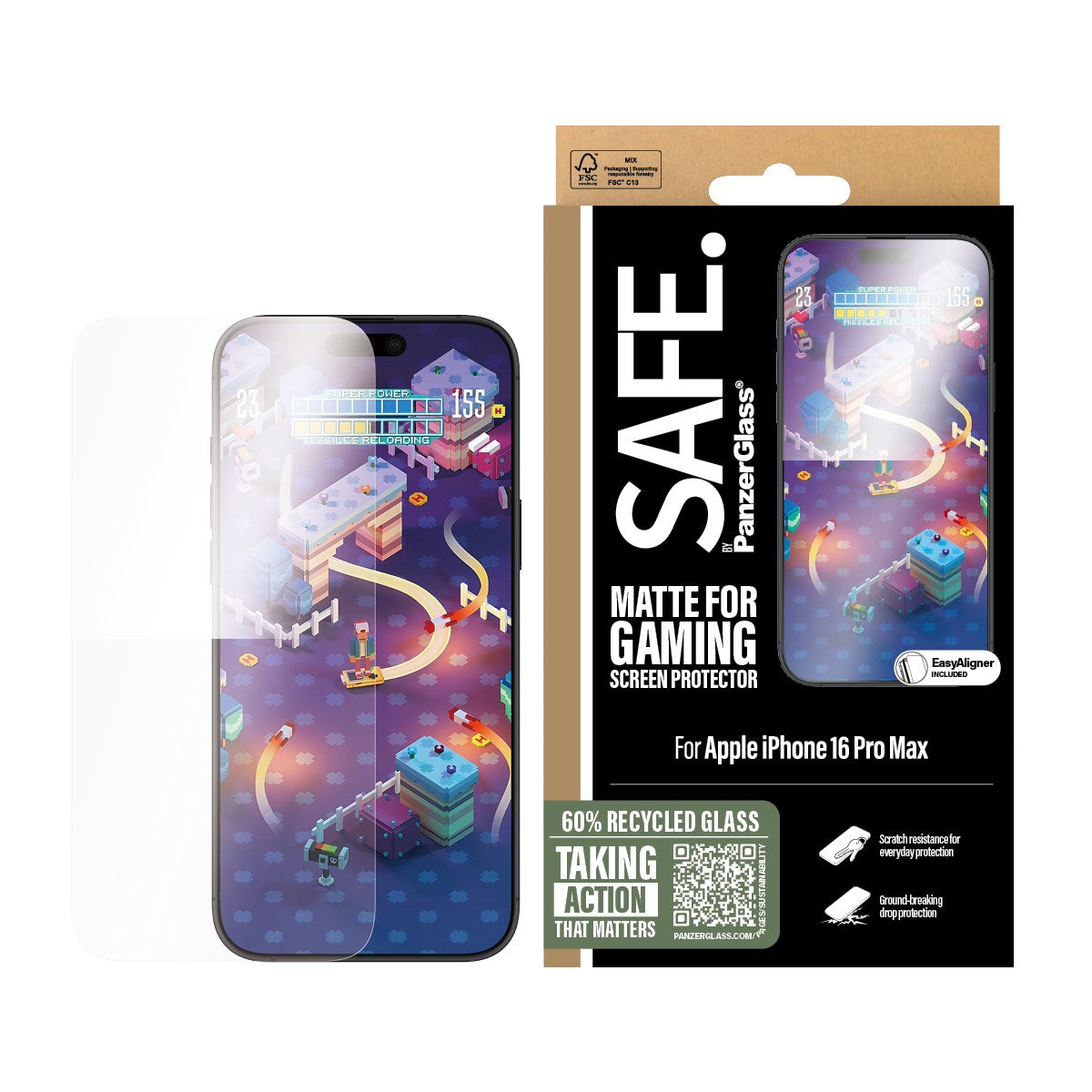 SAFE. by PanzerGlass® Gaming Screen Protector iPhone 16 Pro Max | Ultra-Wide Fit
