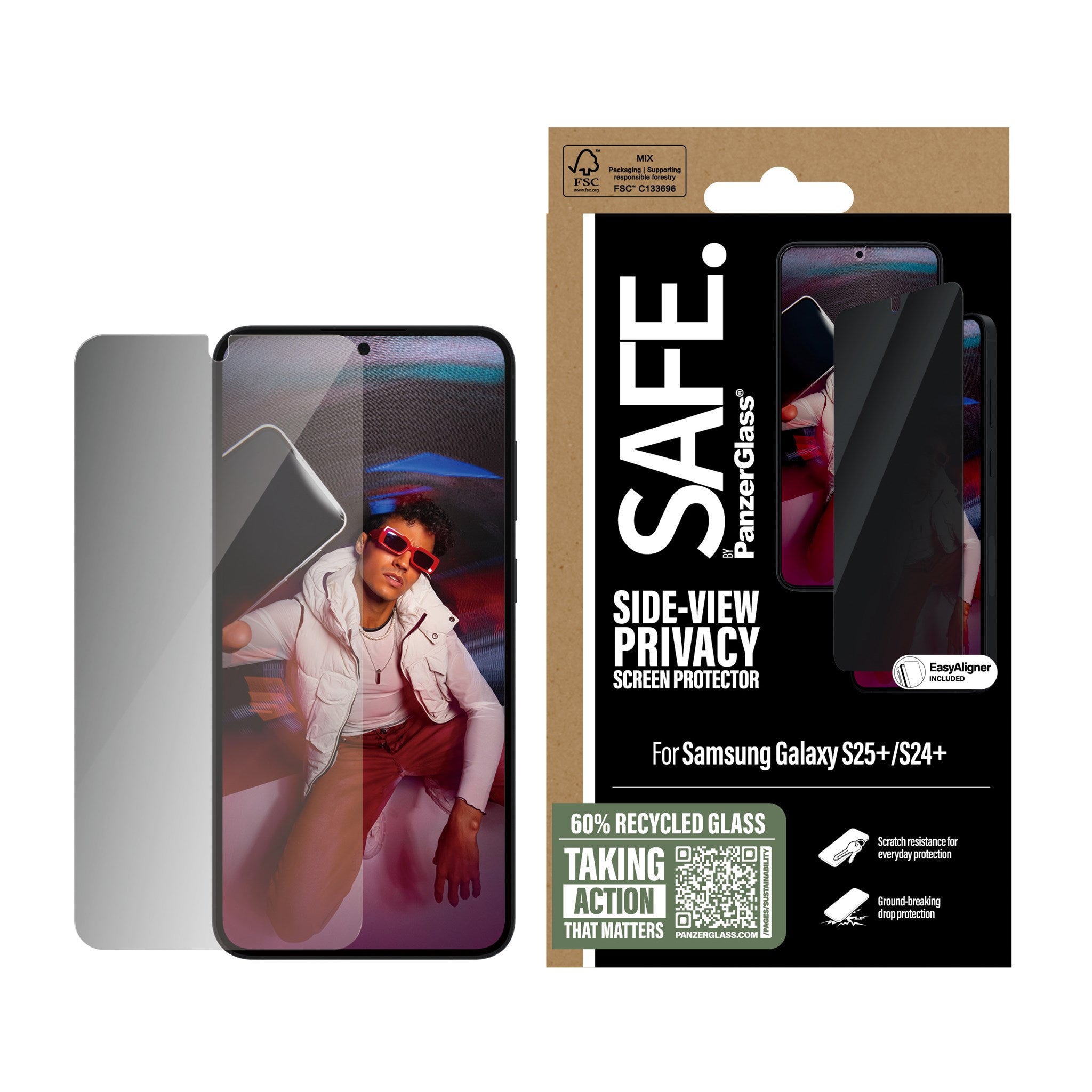 SAFE. by PanzerGlass® Privacy Screen Protector Samsung Galaxy S25+ | S24+ | Ultra-Wide Fit