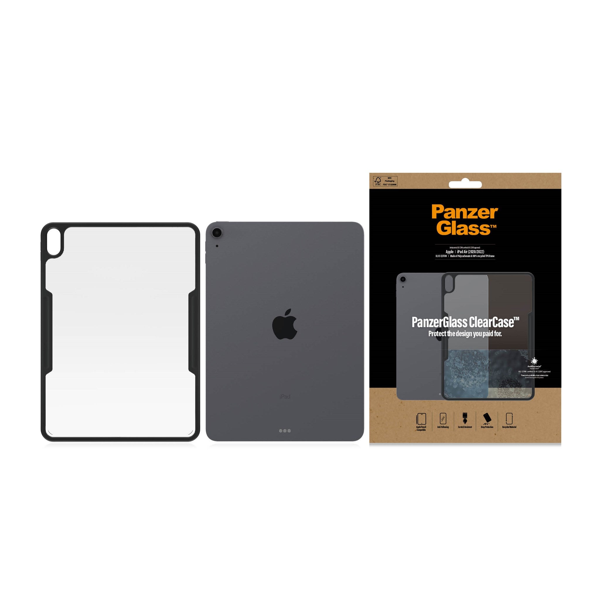 PanzerGlass Edge to Edge - Apple iPad Air 4 (2020) Verre trempé Protection  d'écran - Compatible Coque 4-107917 