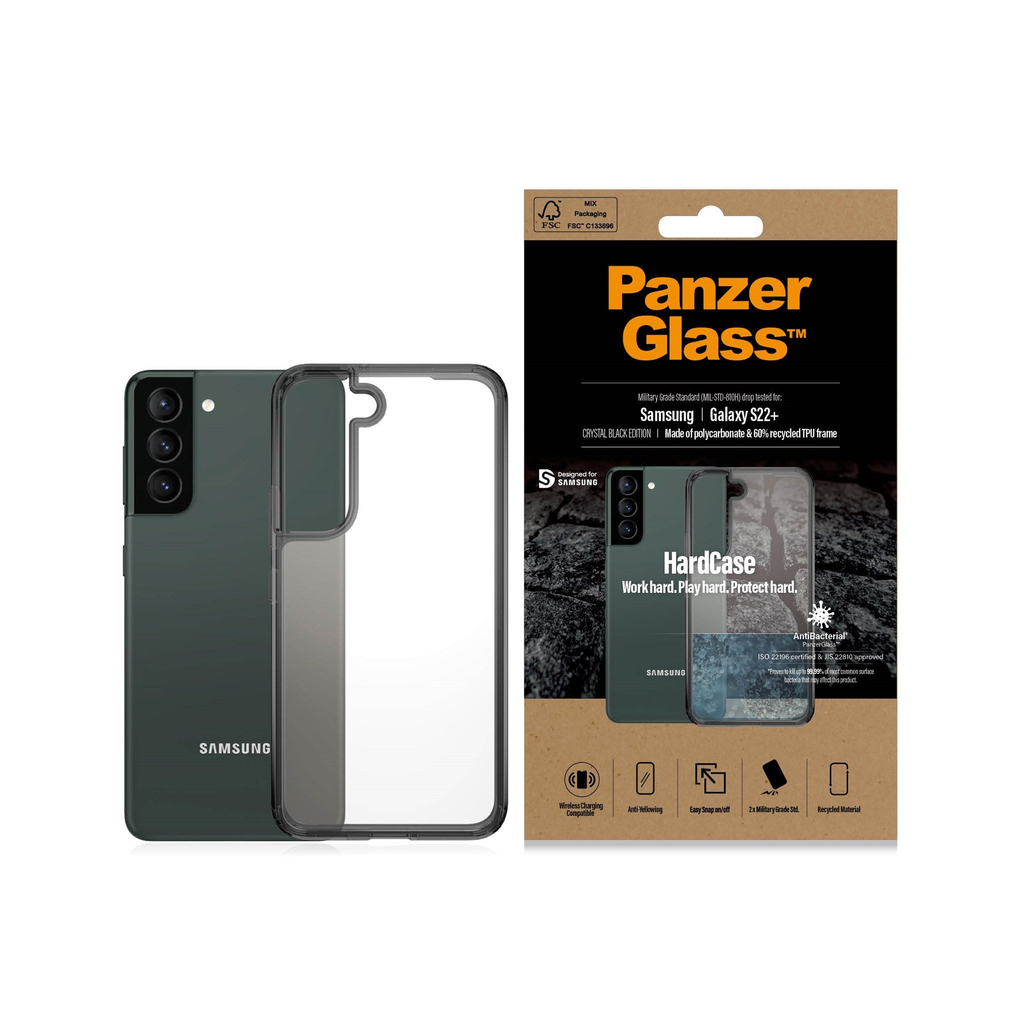 Panzerglass Samsung Galaxy S22 Ultra ümbrisesõbralik, must
