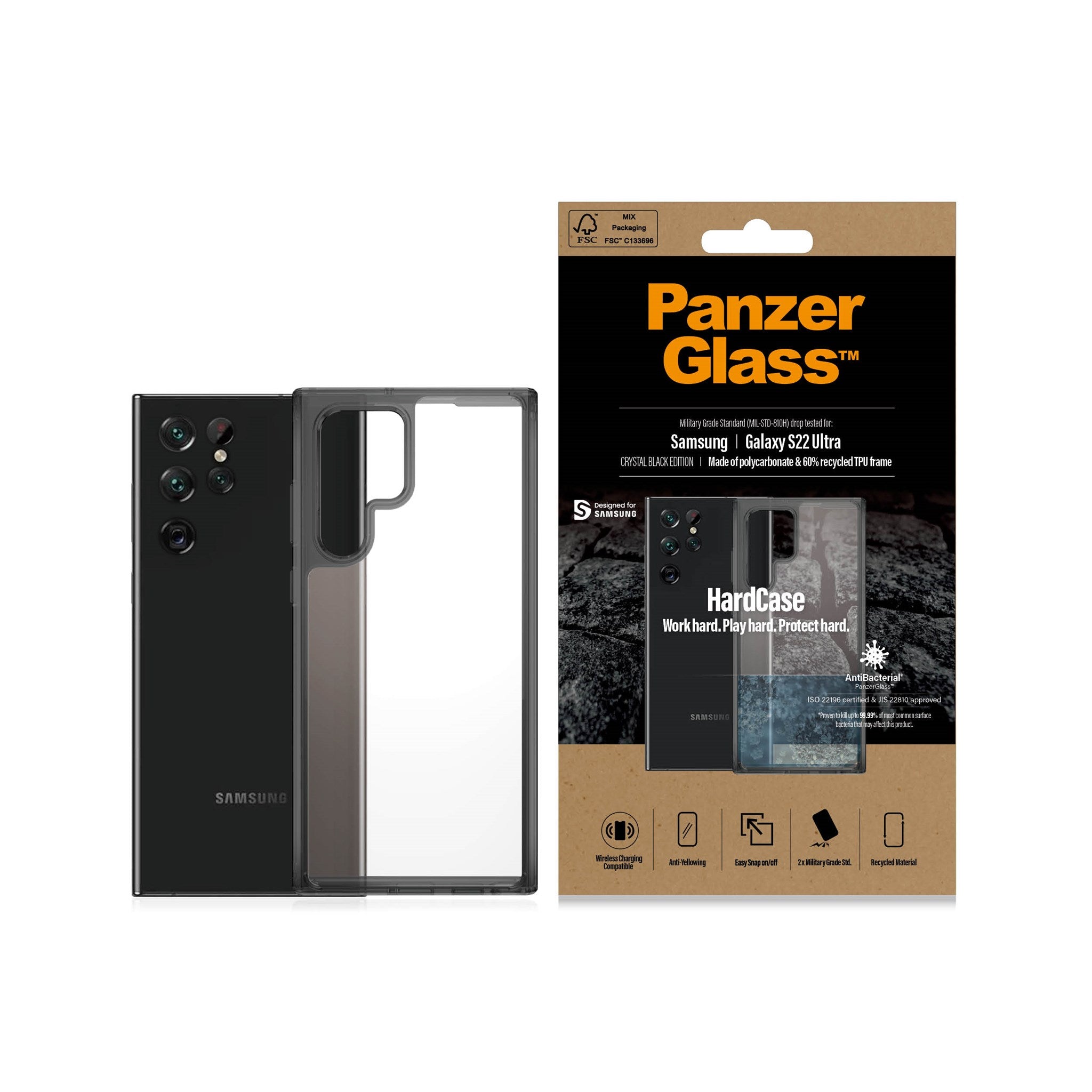 PanzerGlass® HardCase Samsung Galaxy S22 Ultra - Smokey Black