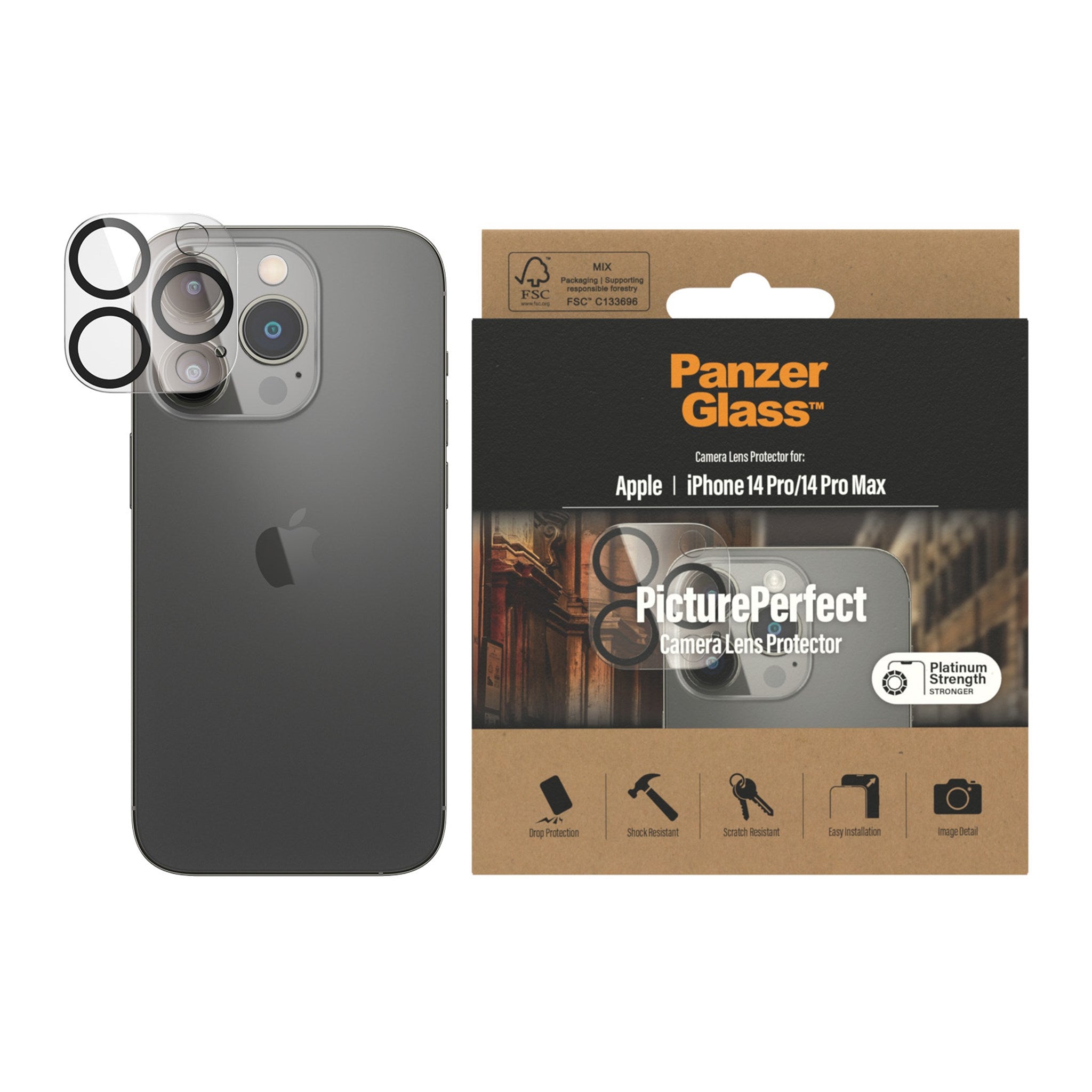 ESR - Apple iPhone 14 Pro Verre trempé Protection Objectif Caméra -  Compatible Coque 1-0173091 