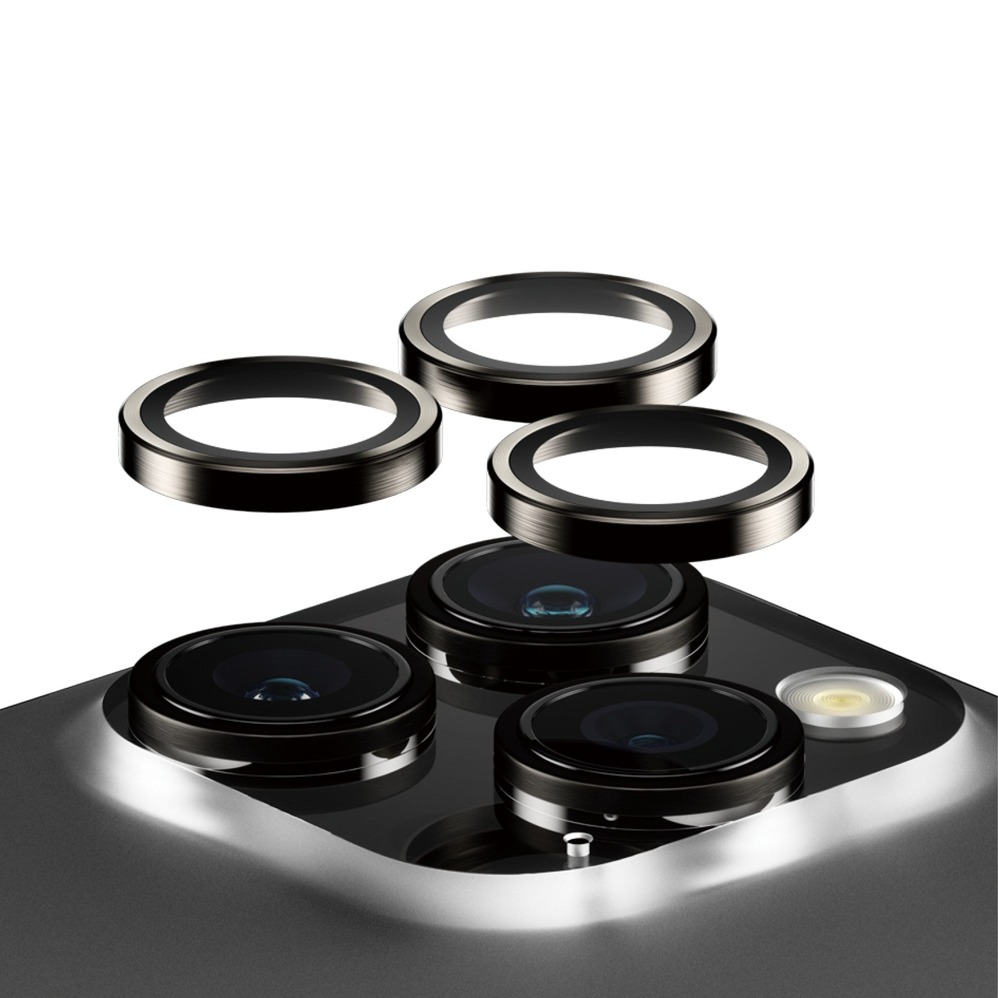 PanzerGlass® Hoops™ Camera Lens Protector iPhone 15 Pro | 15 Pro Max |  Black Metal