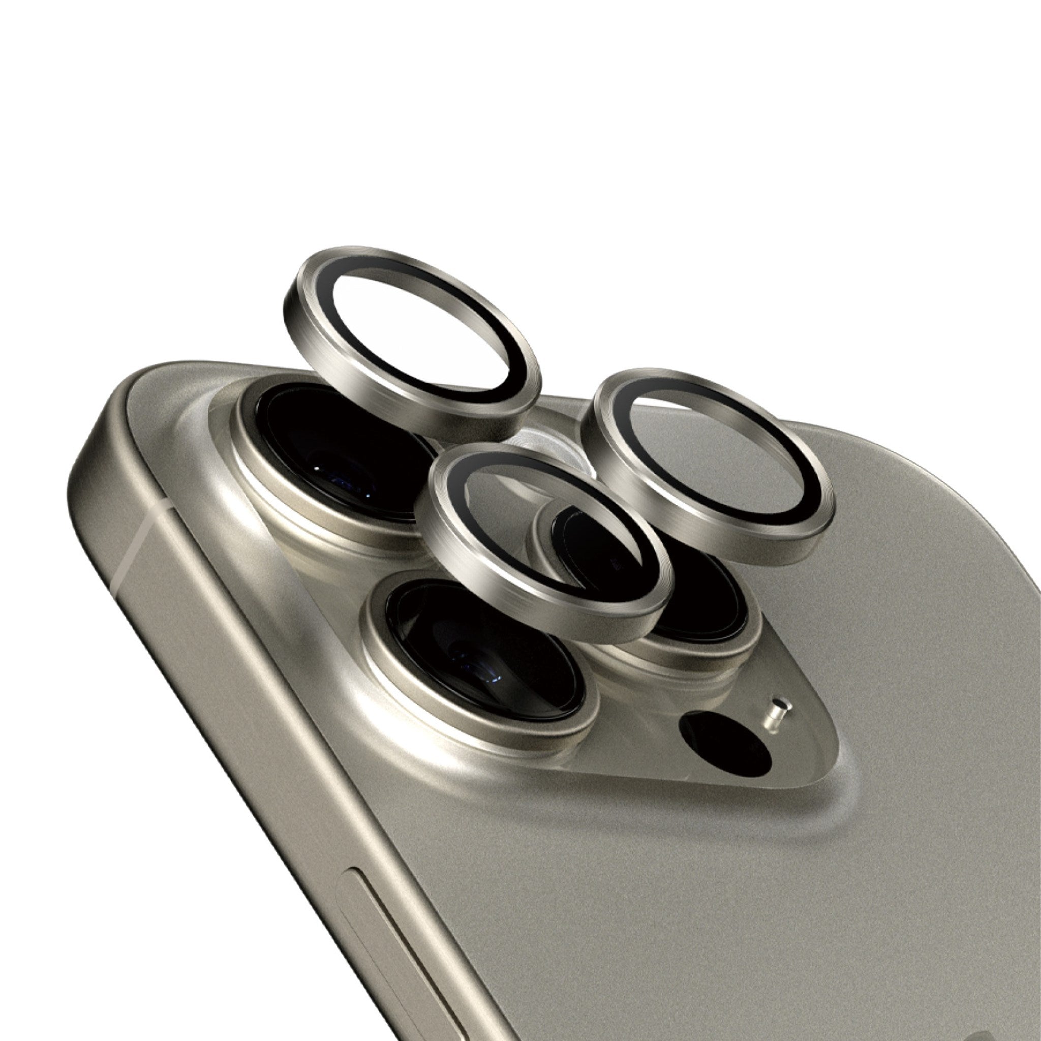Natural Titanium Metal Camera Lens Protector Cover for iPhone 15 Pro Max 14  Plus 13 15Plus