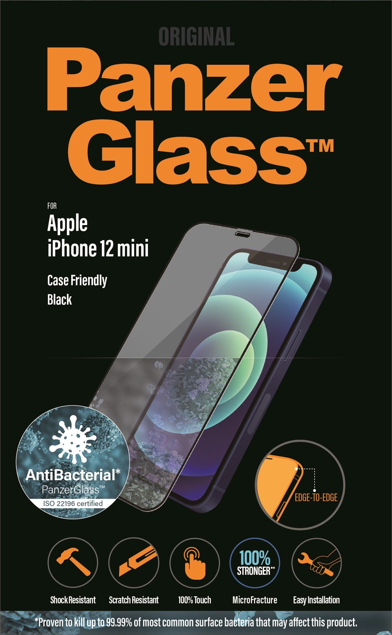 PanzerGlass Edge to Edge - Apple iPhone 12 Mini Verre trempé