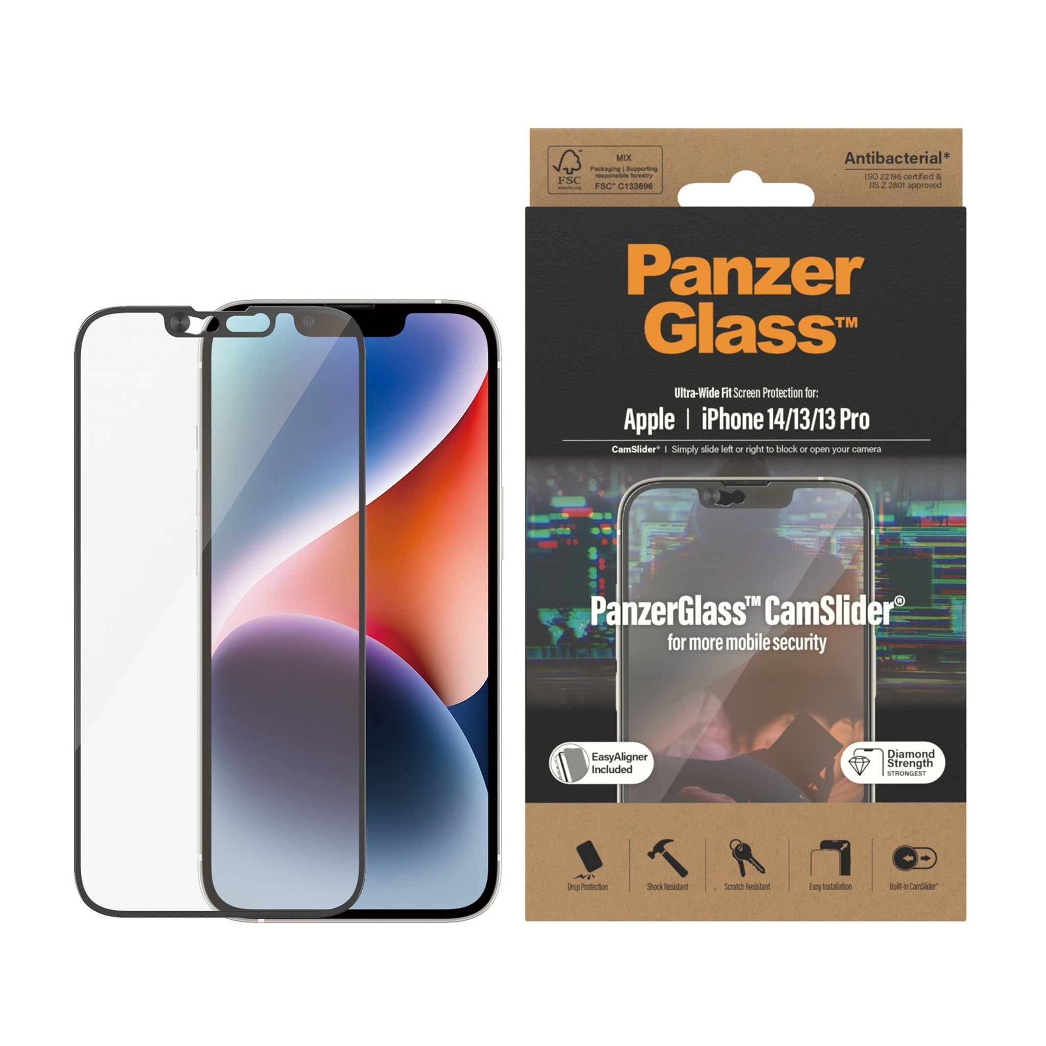 PanzerGlass CamSlider - screen protector for mobile phone - case