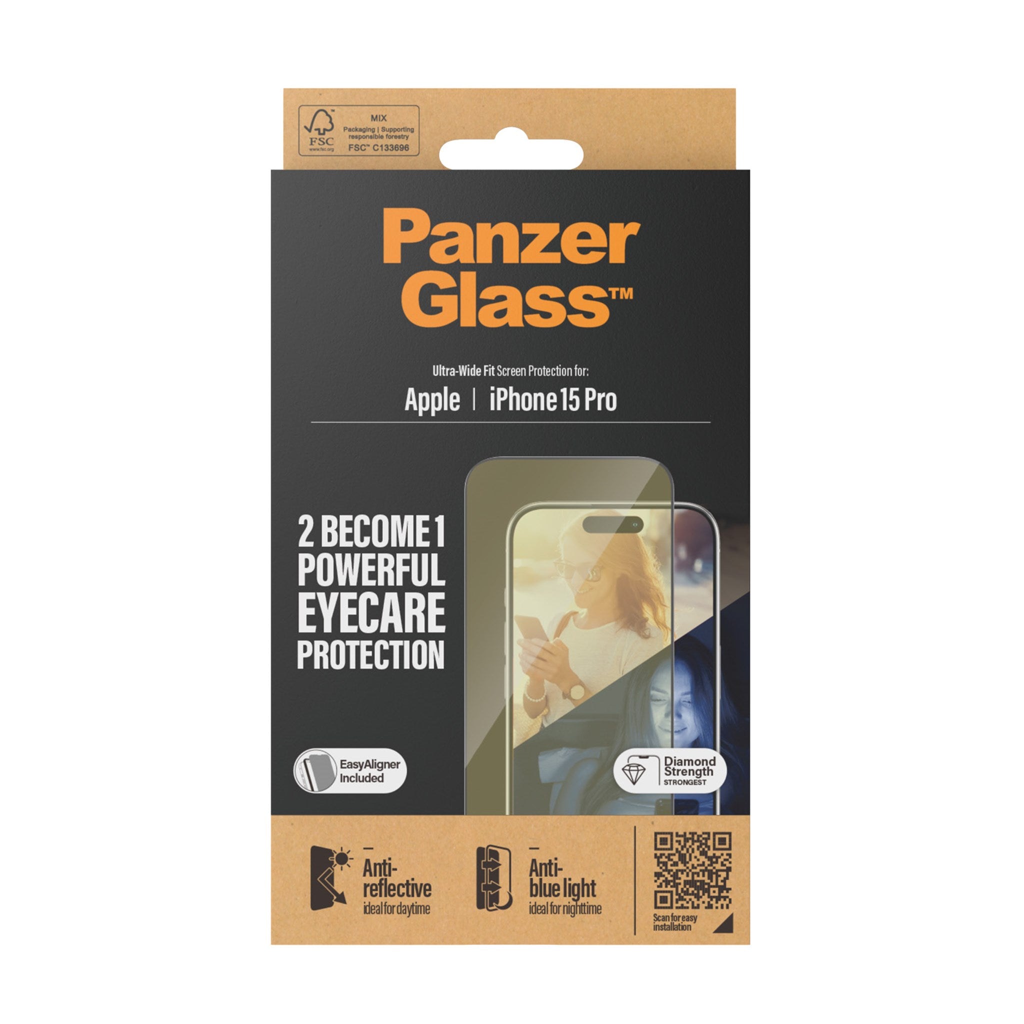 iPhone 15 Plus  Protection Écran PANZER GLASS Ultra Wide Fit