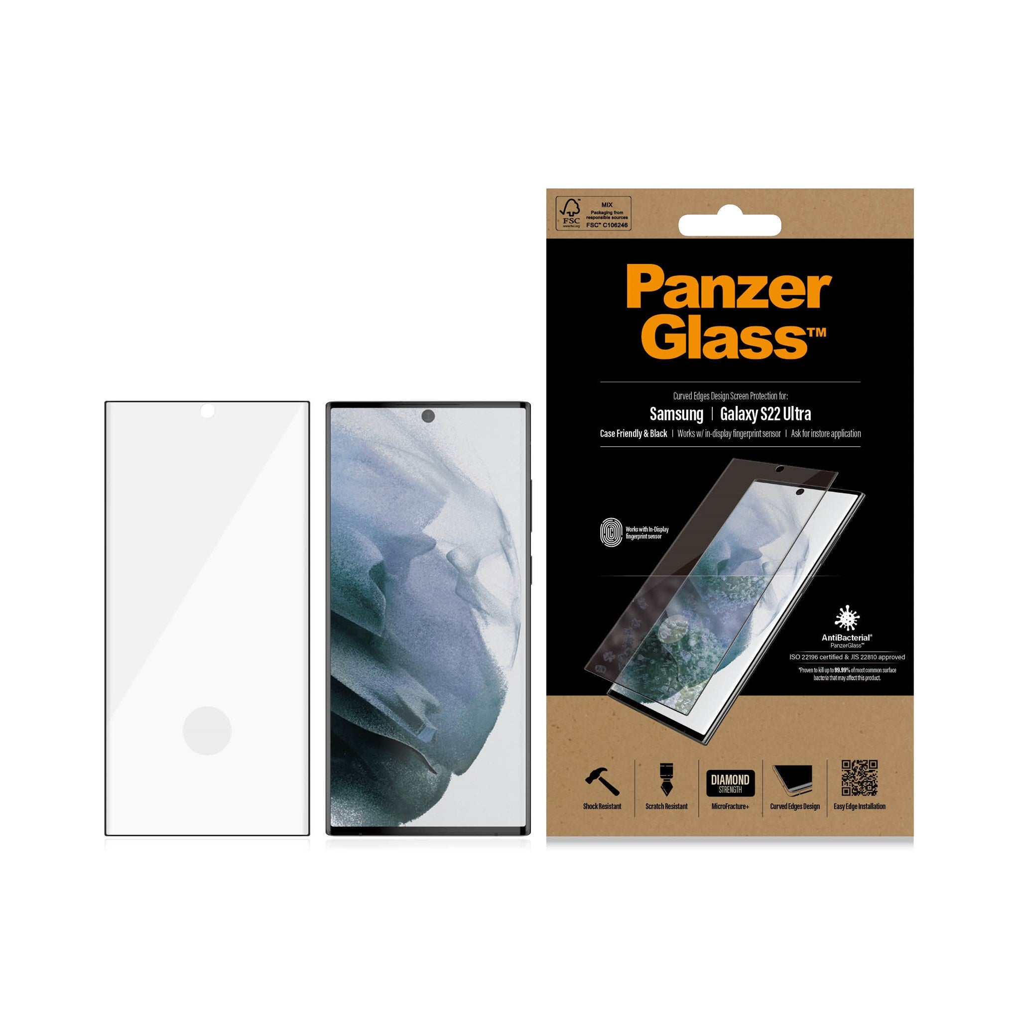 Panzerglasfolie Samsung S22 Ultra – MATT – 2er Pack - Moin Mobile
