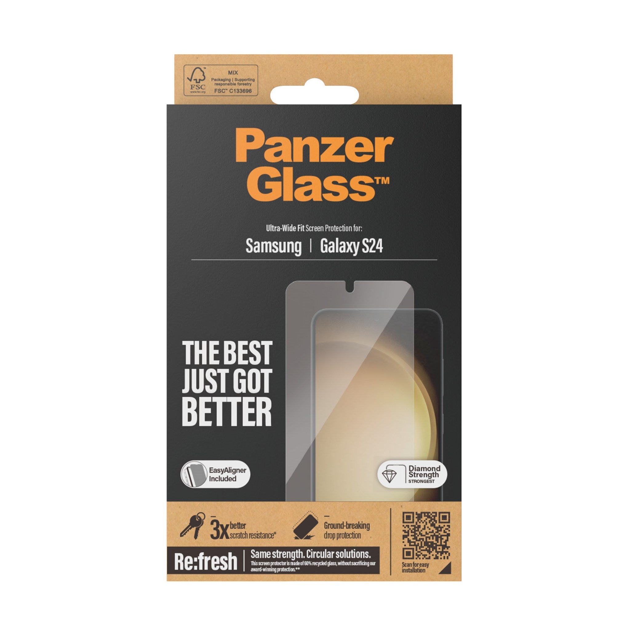 PanzerGlass® Screen Protector Samsung Galaxy S24 | Ultra-Wide Fit w. E