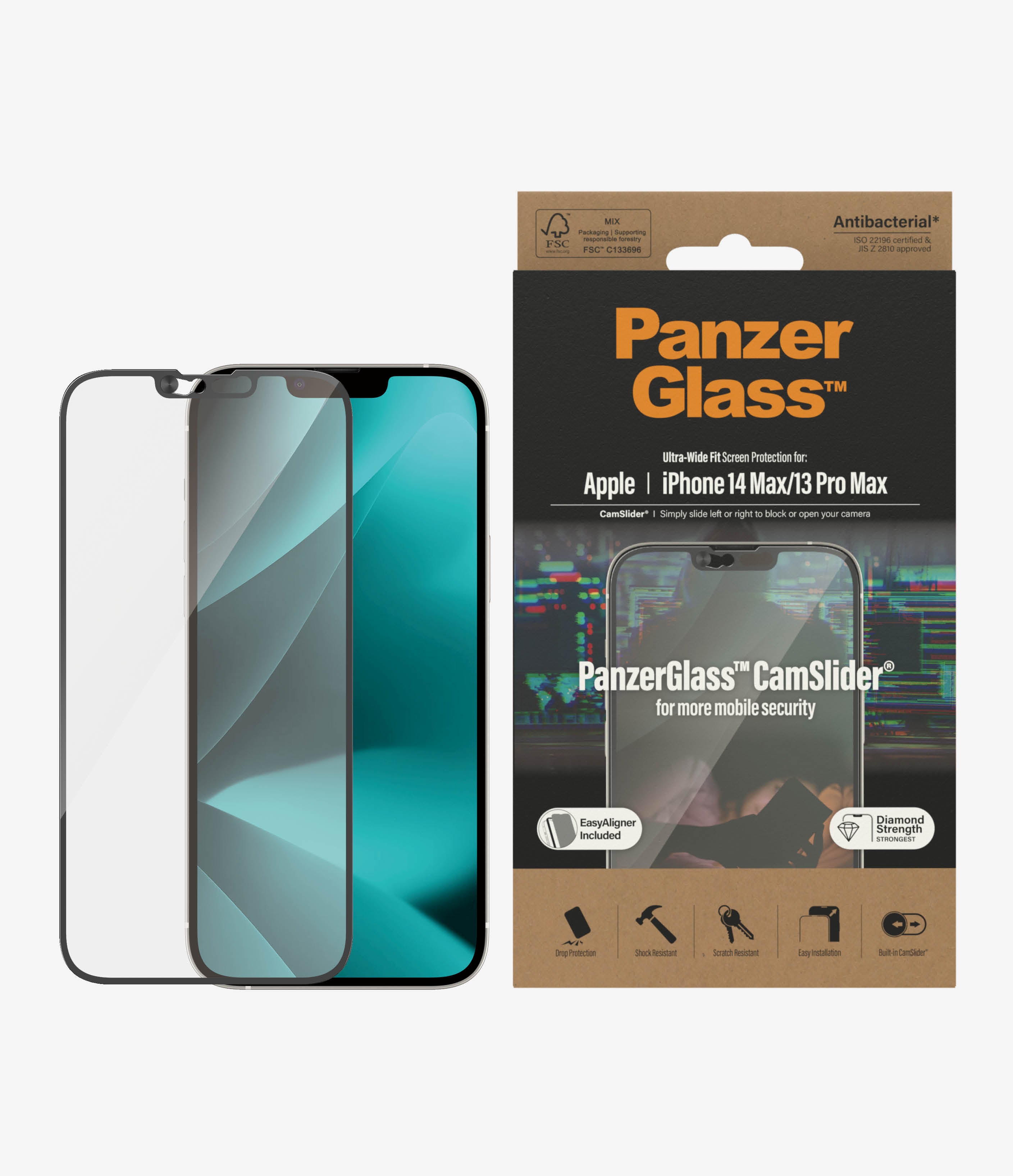 PanzerGlass™ iPhone 14 Plus / 13 Pro Max - Camslider®
