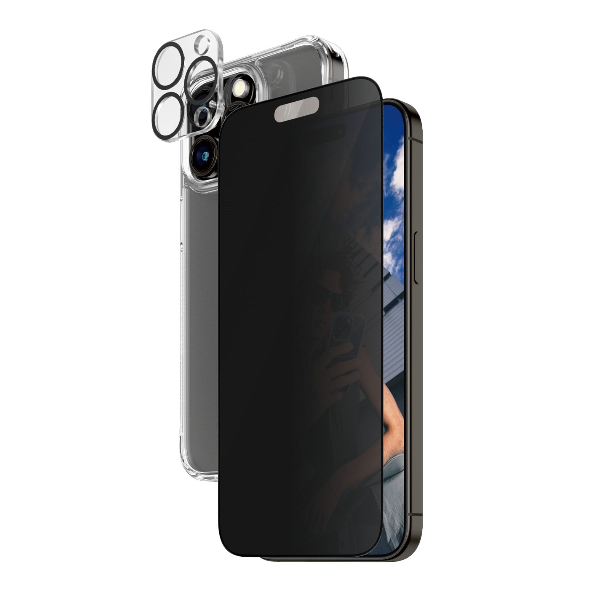 PanzerGlass™ - Verre trempé confidentialité iPhone 12 Pro Max - Atom