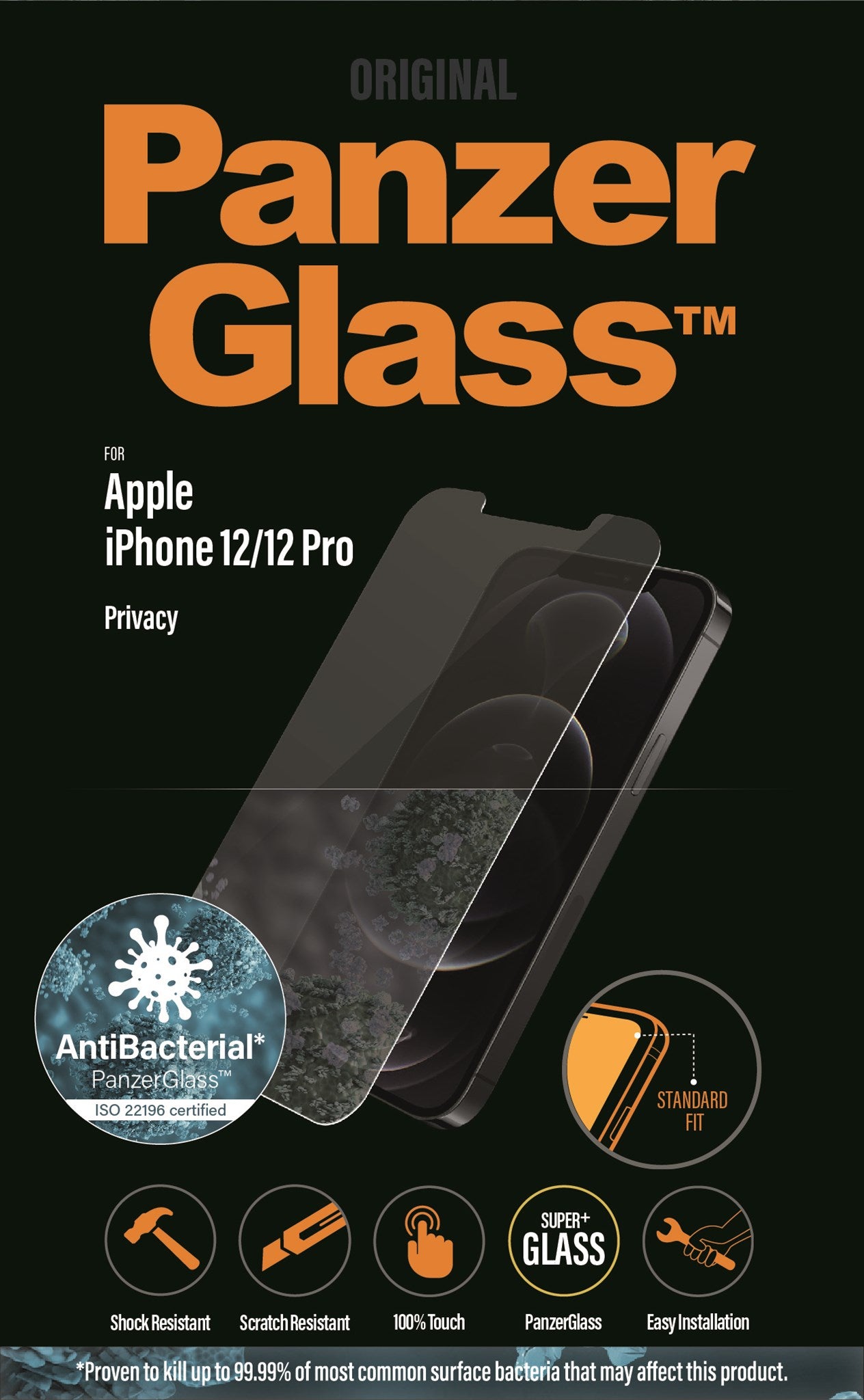 Celly Protector Cristal Completo Privacy iPhone 12/12 Pro