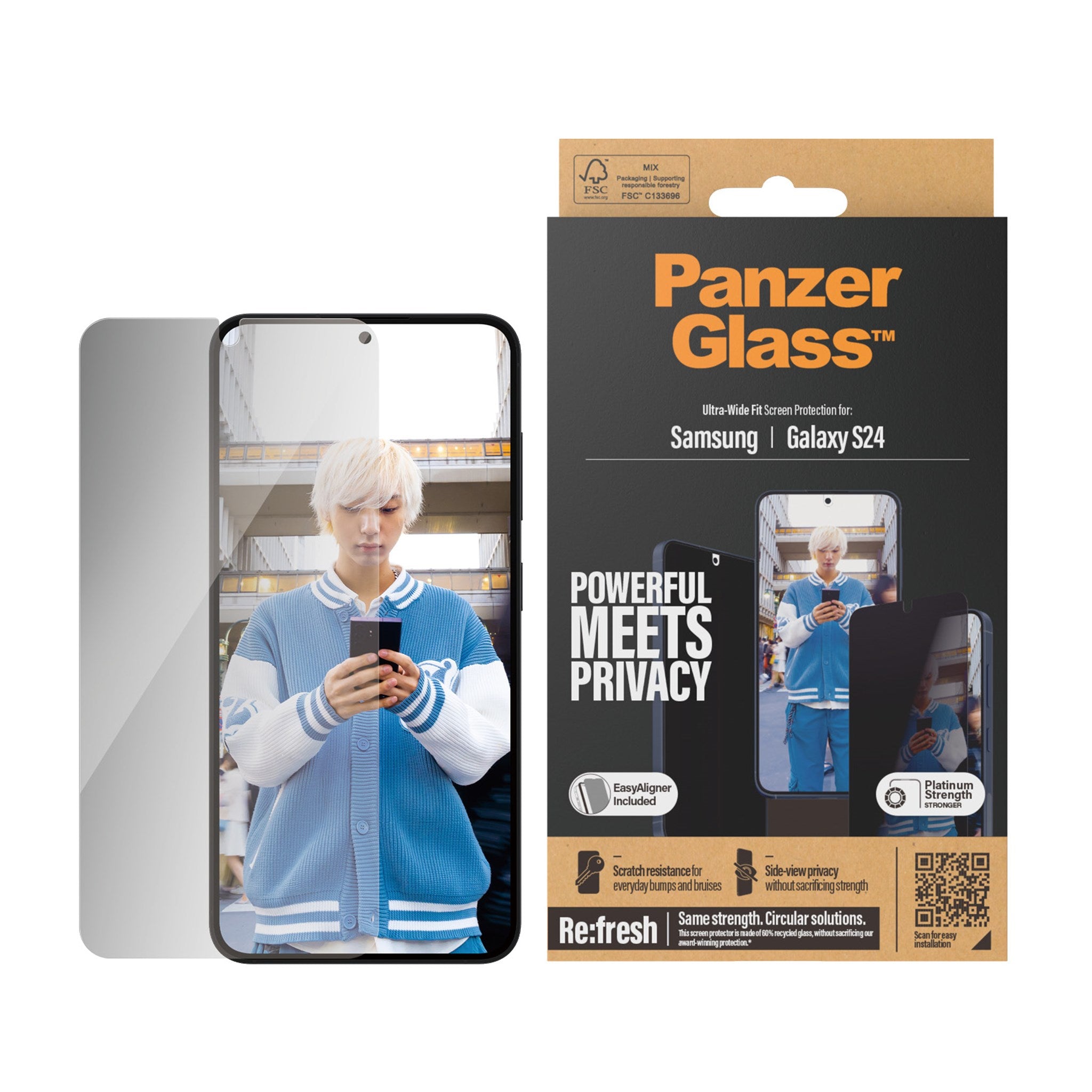 PanzerGlass® Privacy Screen Protector Samsung Galaxy S24