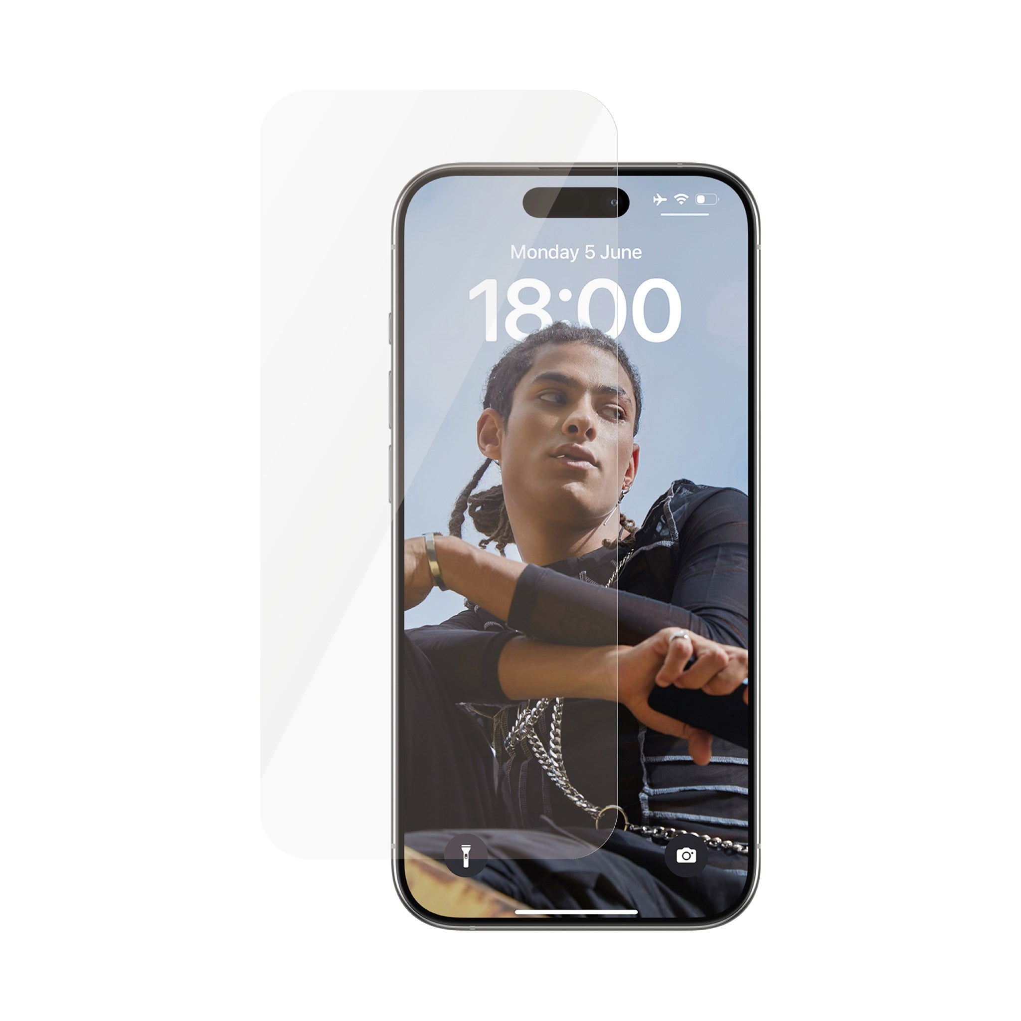 Protector pantalla iPhone 15 Pro Max Antirreflejo + filtro azul PanzerGlass